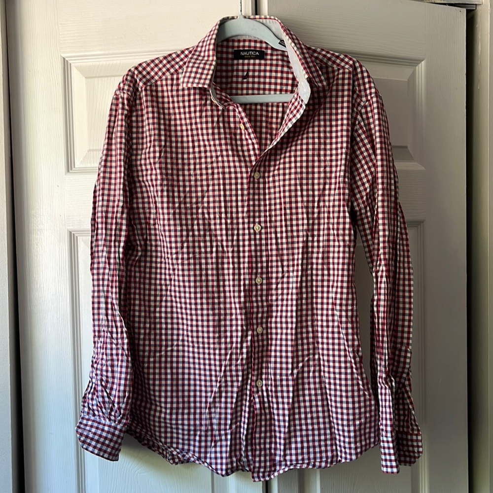 Nautica checkered dress shirt